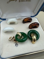 NWT VTG 1950s-1960s CROWN TRIFARI Gold-tone Convertible Interchangeable Earrings