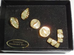 VINTAGE 3 DIAMOND DUST EARRINGS SET CLIP ON EVAN ST CLAIR