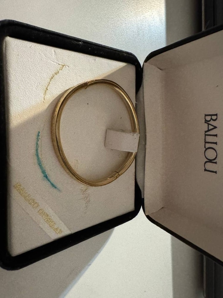 Vintage Ballou BAB Gold Filled Etched Hinged Bangle Bracelet Children’s