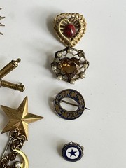 Vintage Jewelry Antique Lot Brooch Pin Bar Heraldic Enamel 1900-1950’s