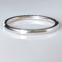 Estate Natural Diamonds 14k White Gold Band Ring 50%Eternity Anniversary Wedding