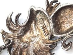 Vintage Lion Sterling Silver Large Necklace 925 Animal Lover Precious Metal Gift