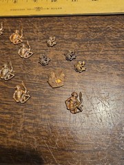 Lot Of 20 Monkey W/ Mirror France Vintage 60s Brass Stampings Findings Jewelry
