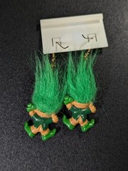 Vintage Russ Patty O’ Troll Saint Patrick’s Day Earring Set Unused