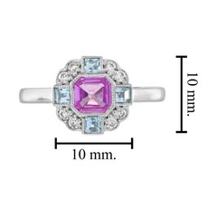 2.10Ct Art Deco Style Lab Created Diamond Anniversary 14k White Gold Finish Ring