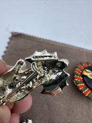 Vintage Christmas Pins Reindeer, Wreath Jewelry Mixed Lot Crafts – 8 total