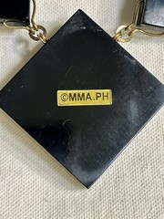 Vintage Signed 1992 Museum Modern Art Lucite Necklace Tiffany Mosaic Collection