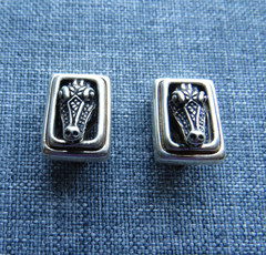 VINTAGE 1996 STERLING SILVER B. KIESELSTEIN-CORD CLIP-ON ALLIGATOR EARRINGS