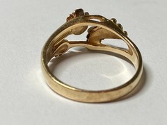 Vintage 10K Two-Tone Gold Diamond Flower Floral Ring Size 6.5 3g