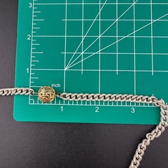 Vintage Chain Necklace Textured Gold Tone Filigree Station Ball Long Flapper 52″
