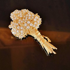 Early Karl Lagerfeld at Chanel Brooch Large 4.5 Inches Flower Bouquet Signed COA