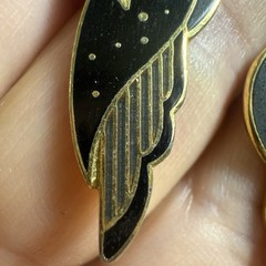 Laurel Burch Vintage Earrings Kuchulu Bird Grey Black French Wires Boho