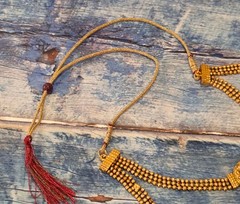 VINTAGE-RETRO Fabulous 22″ Gold South Indian Bridal Duel Necklace / Asian Haram