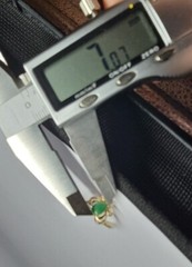 Vintage 14K Yellow Gold Jade & Diamond Ring Signed FJG35 14K Sz 6 2.37g