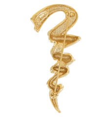 Tona Abstract Spiral Ribbon Gold Tone Pin Brooch 3 7/8″