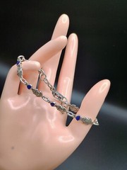 Unisex 950 Sterling Silver Tumi Bracelet from Pre-Columbian Culture