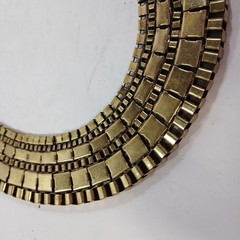 Vintage Brass Gold Tone Egyptian Revival Collar Necklace