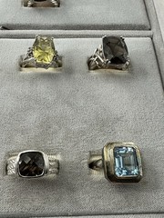 13 New Vintage Rings Resellers Mixed Lot- Various Gem Stones 925 Sterling Silver