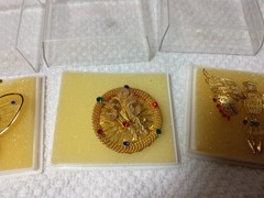 Vintage Dragon, Phoenix, Butterfly, Filigree Brooch/Pendant Set Gold Tone Asian