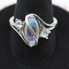 Wrapped Gemstone Ring Sterling Silver