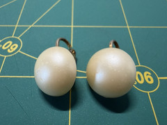 Vintage Antique JTV Clip On Earrings – Faux Pearl – Costume Jewelry – Estate 162