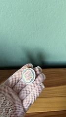 Vintage Avon 1989 Porcelain Floral Pendant Pink Roses Gold Accent 1.25”