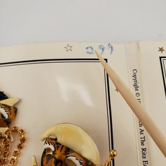 Lunch At The Ritz Pierced Earrings Masquerade With Moon New On Menu Card 1993