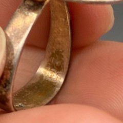Vintage Modernist Tiger Eye Sterling Silver Dimensional Ring Size 5.25
