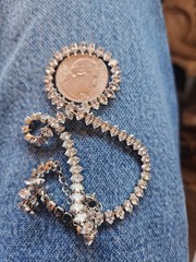 UNMARKED UNTESTED 5mm. MARQUISE 16″ NECKLACE JEWELRY