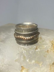Spinner band ring stackers band sterling silver women girls