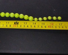 Vintage West Germany Apple Green Lime Bubblegum Beaded Choker Necklace