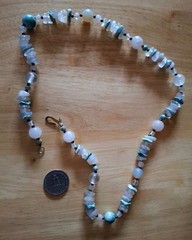 Vintage Jewelry Gemstones Alternating Smooth Beads & Irregular Chips Necklace