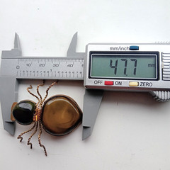 Vintage Spider Brooch Amber Color Resin. Made in the USSR