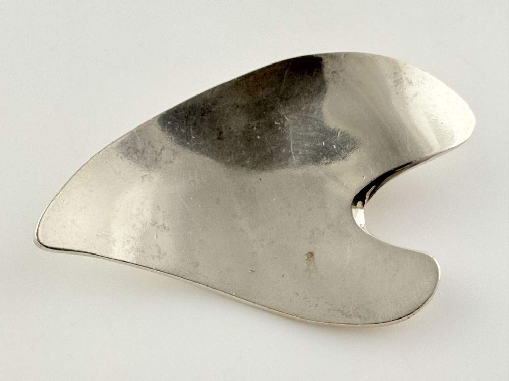 Vintage E Dragsted Denmark Sterling Silver Modernist Heart Pin Brooch 12g 2 Inch