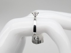 New $4350 .55ct Si1 H IDEAL CUT Hearts on Fire 18k White Gold Wedding Ring