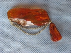 Woman’s Beautiful unusual amber ,Balticsea Pin Brooch, large, handmade, USSR