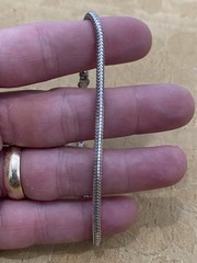 Michael Anthony Sterling Silver 925 Snake Bracelet for Beads Charms 8 Inches