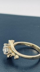 18K Gold Old European Cut Diamond Ring 0.64 CT Natural OEC VS1-VS2 Vintage Style