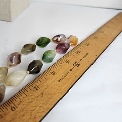 VINTAGE BEAD NECKLACE Colorful Earthy Tone Acrylic Bead 22” Boho Fashion Jewelry