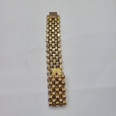 VINTAGE Panther Link 5 Row Switzerland Plaque ORL 20 Microns Geneve G BRACELET