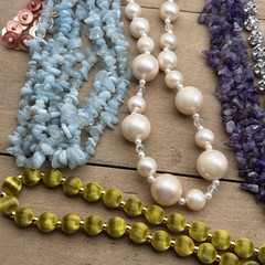 Estate Jewelry Lot 10pc Stone, Glass, Plastic, Costume Artisan Anastasia Cameo