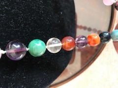 SUPERB VINTAGE CHINESE JADE /AGATE QUARTZ TURQUOISE SILVER BEADS