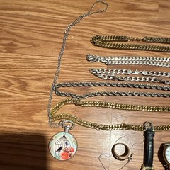 Vintage Costume Jewelry lot and semca watch and lot of watches