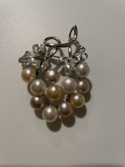925 Sterling Silver Antique Art Deco Pearl Floral Pin Brooch A Beauty!