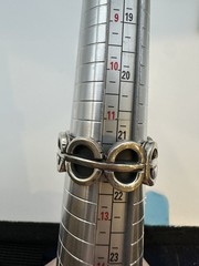 VTG Sterling Silver .925 Made in Mexico “O” design – ring size 12.5, grams12.8