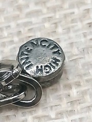 Vintage Summer Charm Bracelet Dangle Silver Tone Vacation 6.75″
