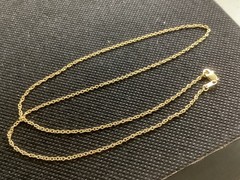 Vintage M.S.Company 18k yellow gold chain necklace 18″ lobster clasp signed 3.1g
