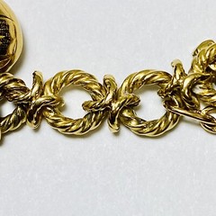 18K Yellow Gold (Stamped 80%) 9 Portugal Symbol Charms 7.25″ Bracelet 31.9g