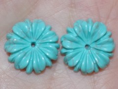 15MM Turquoise Flower Jackets For Stud Earrings Use With Any Studs Multi Listing