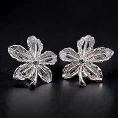 Sarah Coventry Earrings Clip On 1960s Silver Tone Vintage Joy Ivy